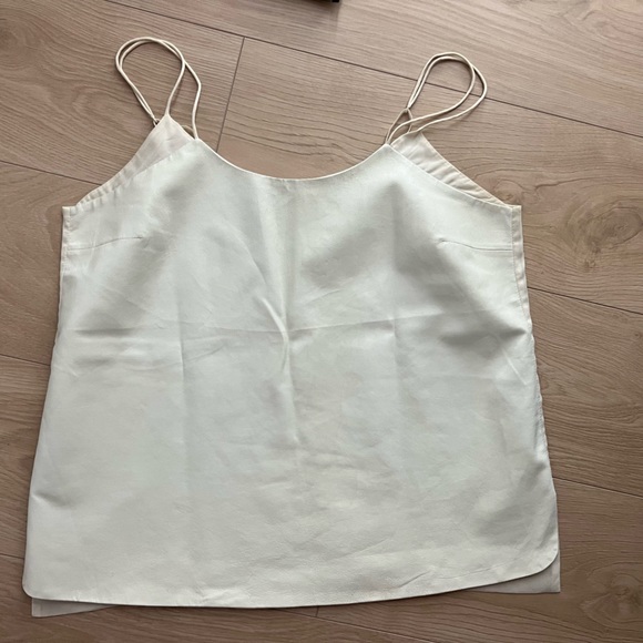 Vince leather and silk spaghetti straps top - Picture 12 of 15